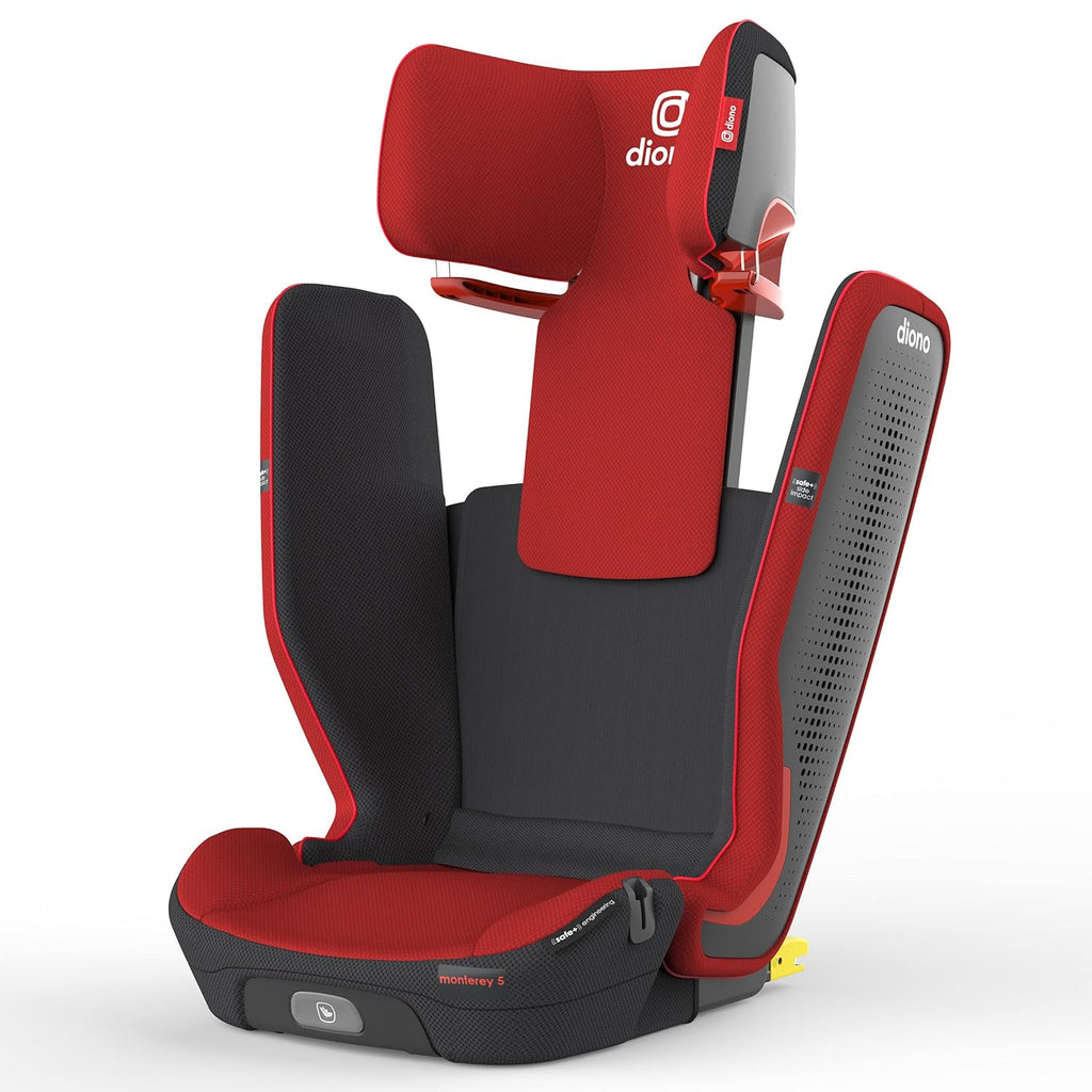High Back Booster Car Seat with Expandable Height and Width, Compact Fold, Black K342