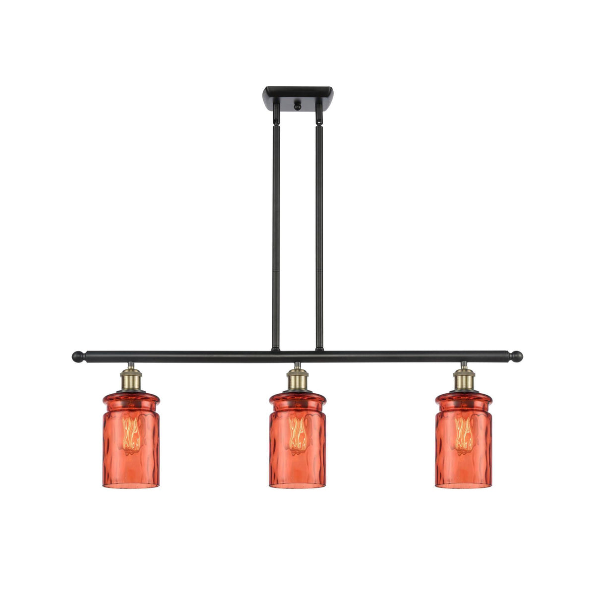 Black Antique Brass 3 Light Island Light T9781