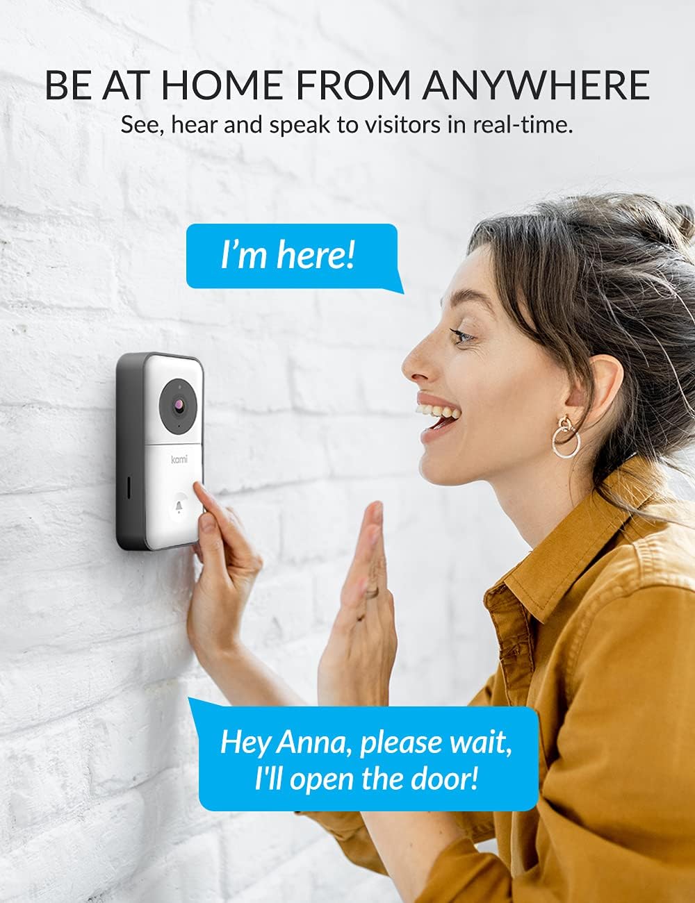 Smart Wi-Fi Video Doorbell Camera with Motion Detector D982
