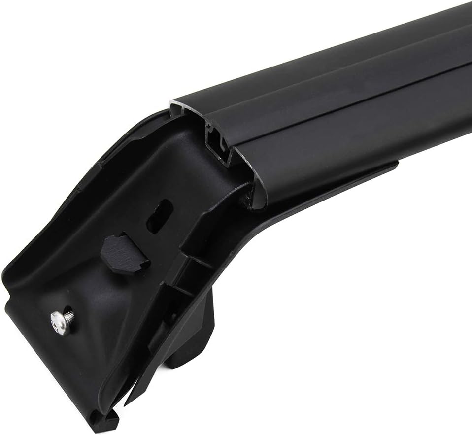 Black Adjustable Lockable Roof Rack Side Rails Cross Bars R883896