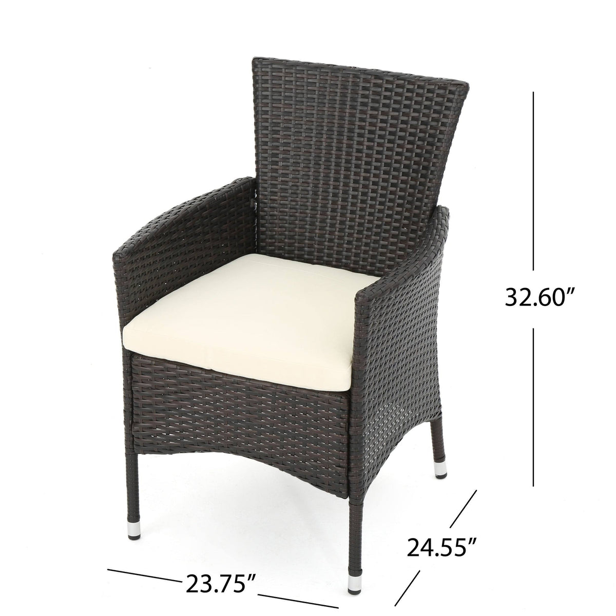 Brown 3PC Wicker Chat Set Q709