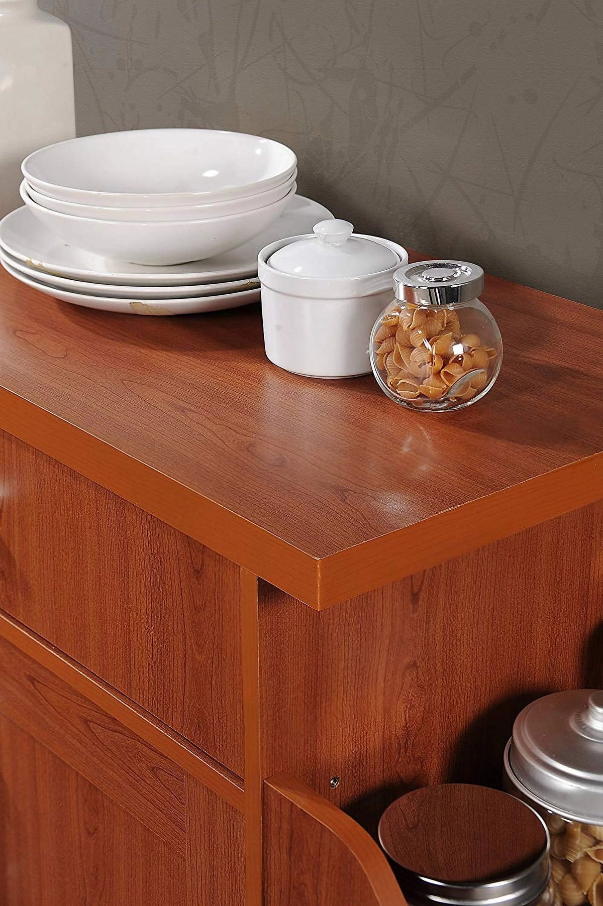 Kitchen Island with Spice Rack and Towel Holder K976