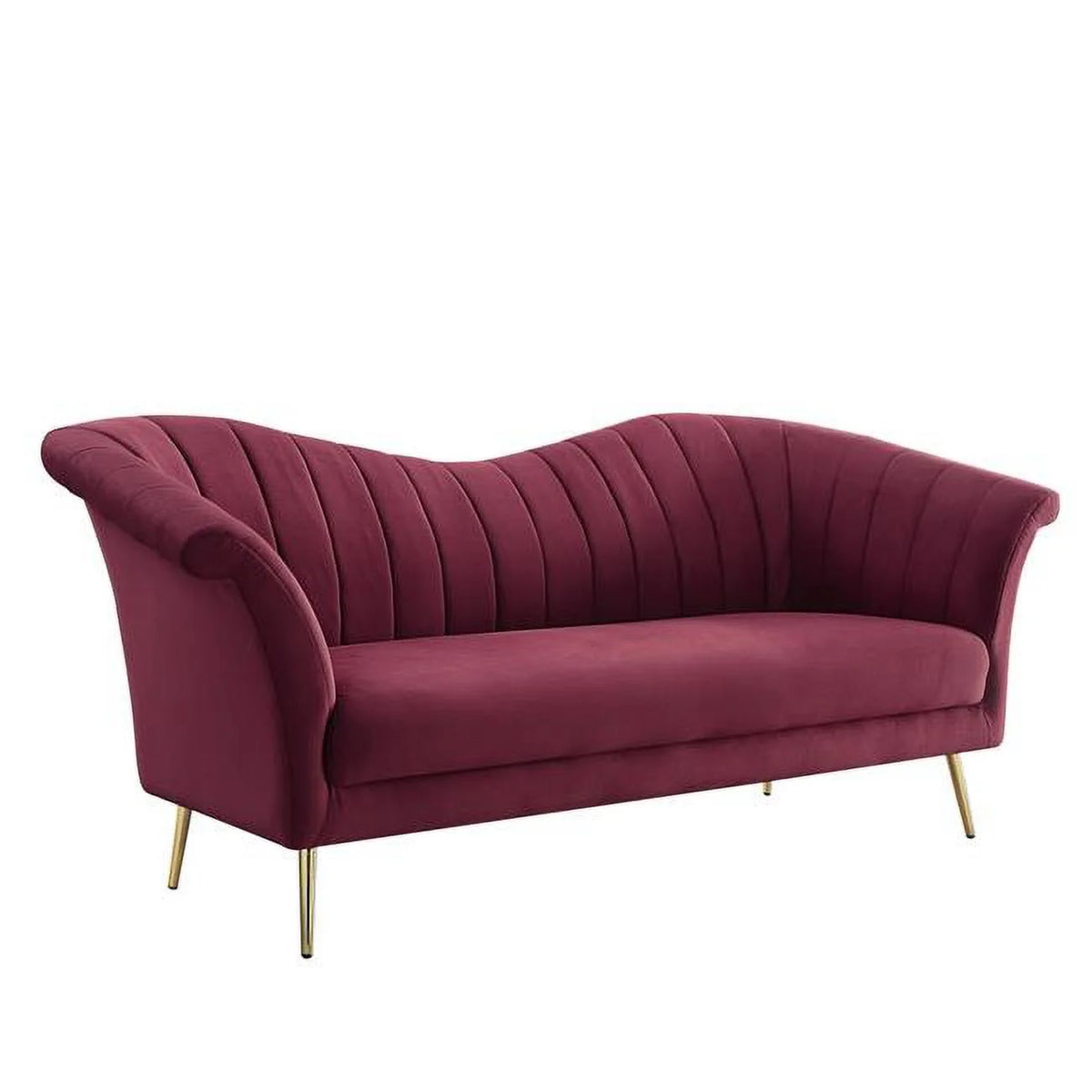 Red Velvet Sofa N679031