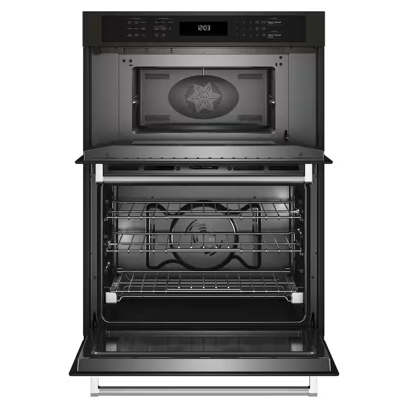 Electric Wall Oven and Microwave Combo in Black Stainless Steel with Air Fry B131119
