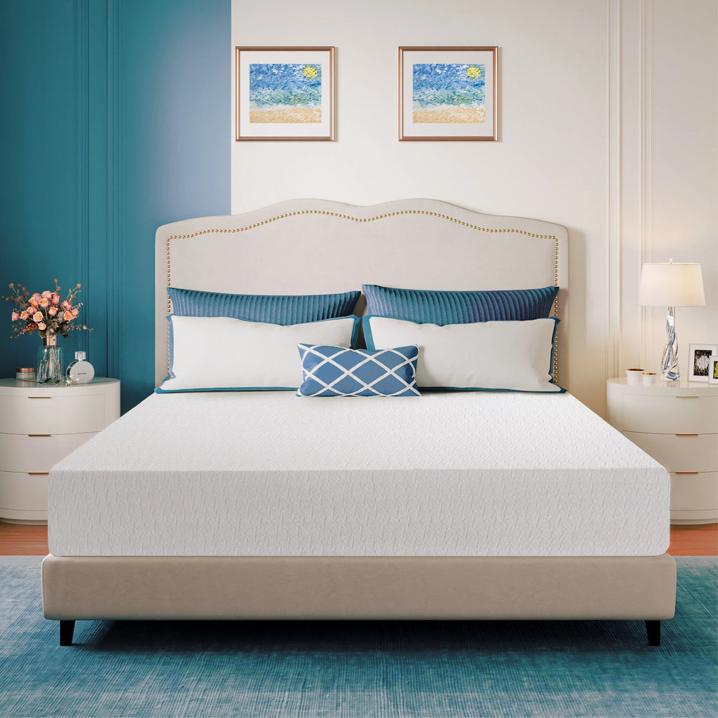 Blue 8 inch Twin Gel Memory Foam Mattress M351364