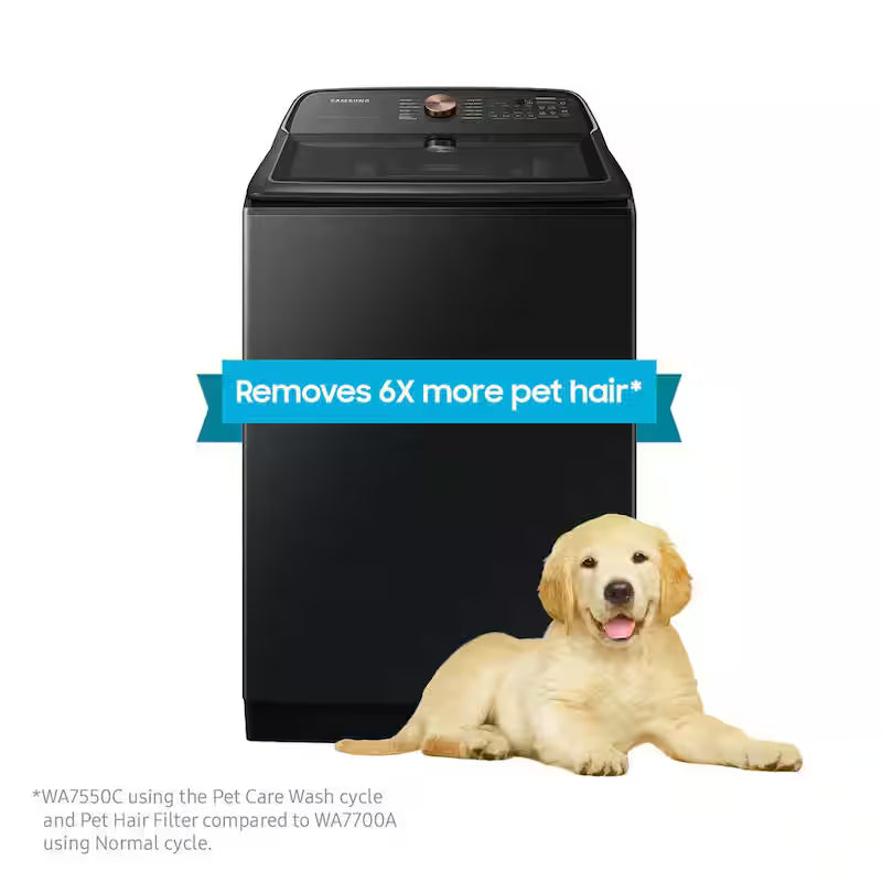 Top Load Washer with Pet Care Solution and Auto Dispense System in Brushed Black P141238