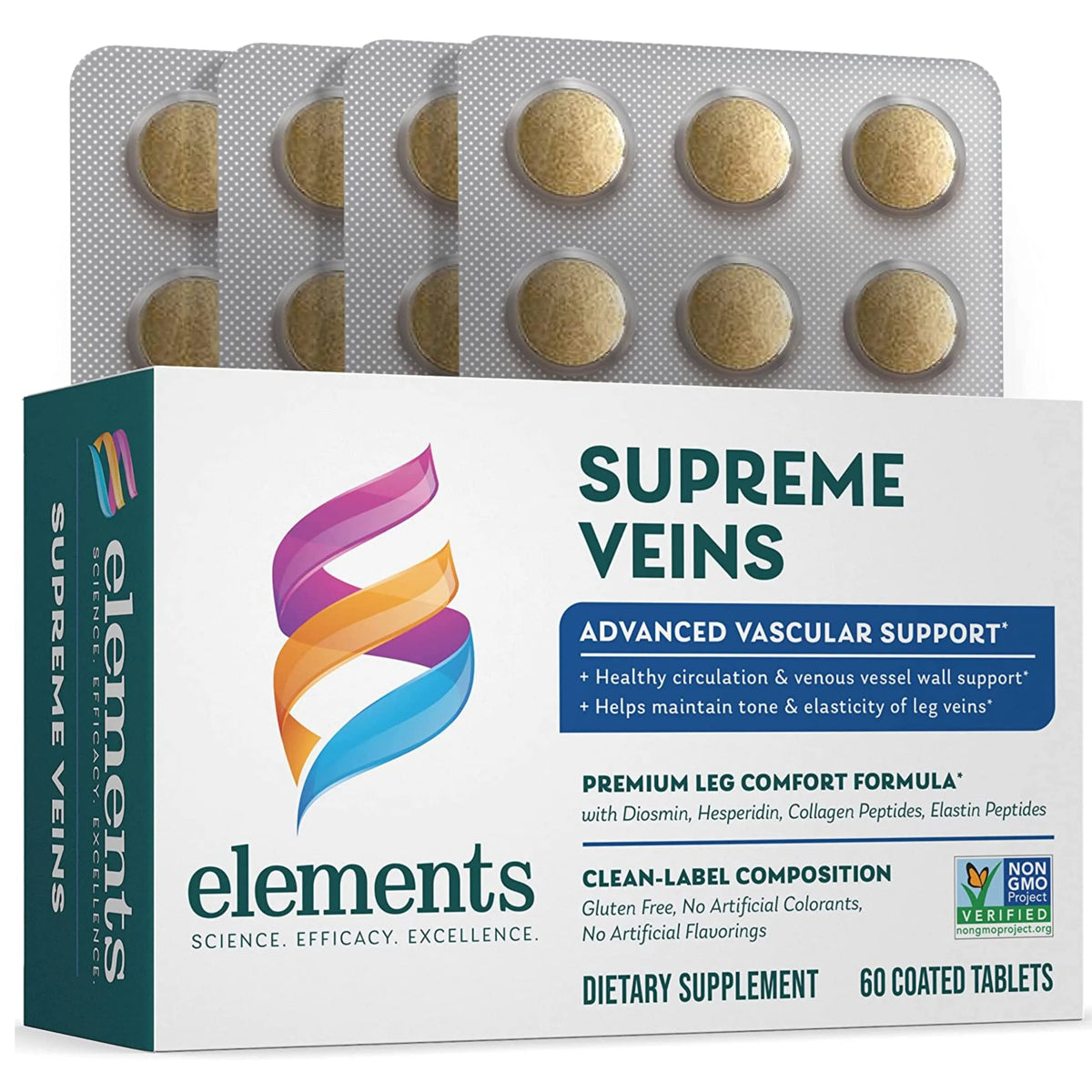Vascular Support Supplement, 60 Tablets, Gluten Free, Non-GMO W904371