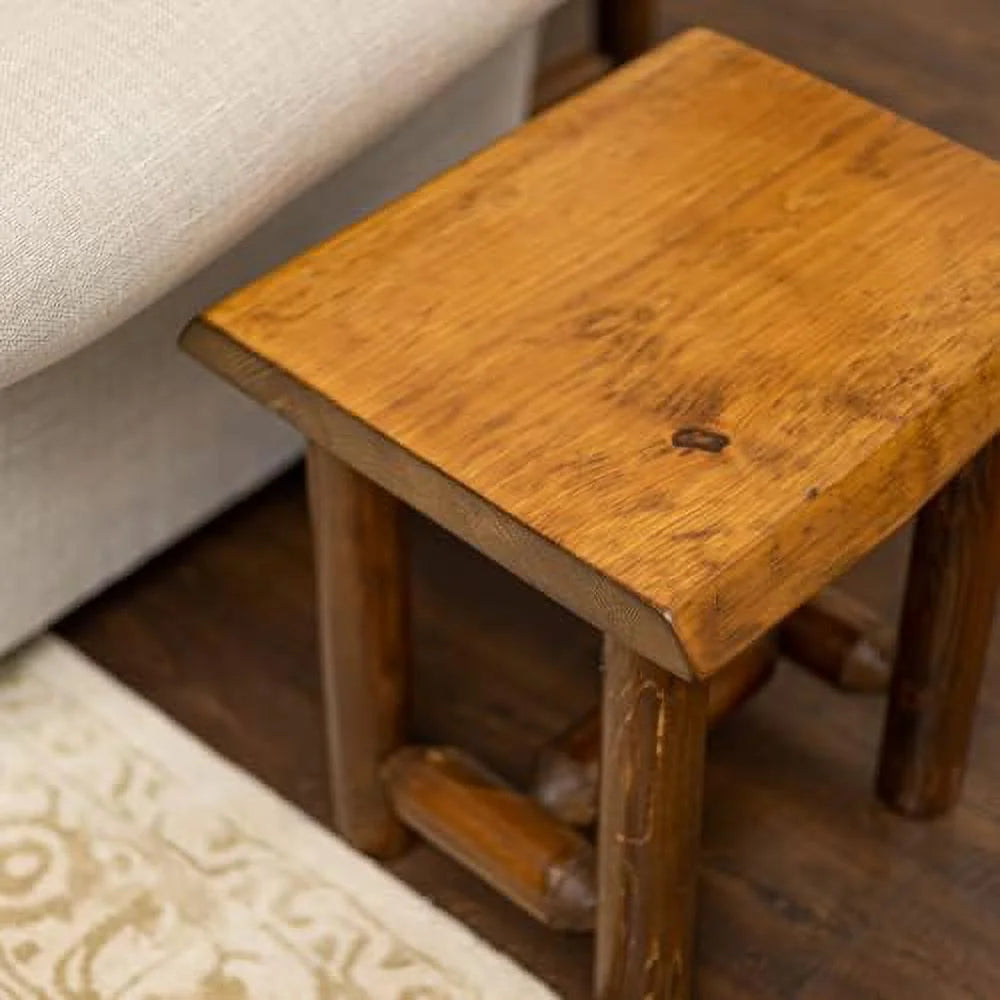 Live Edge Wood End Table A28892