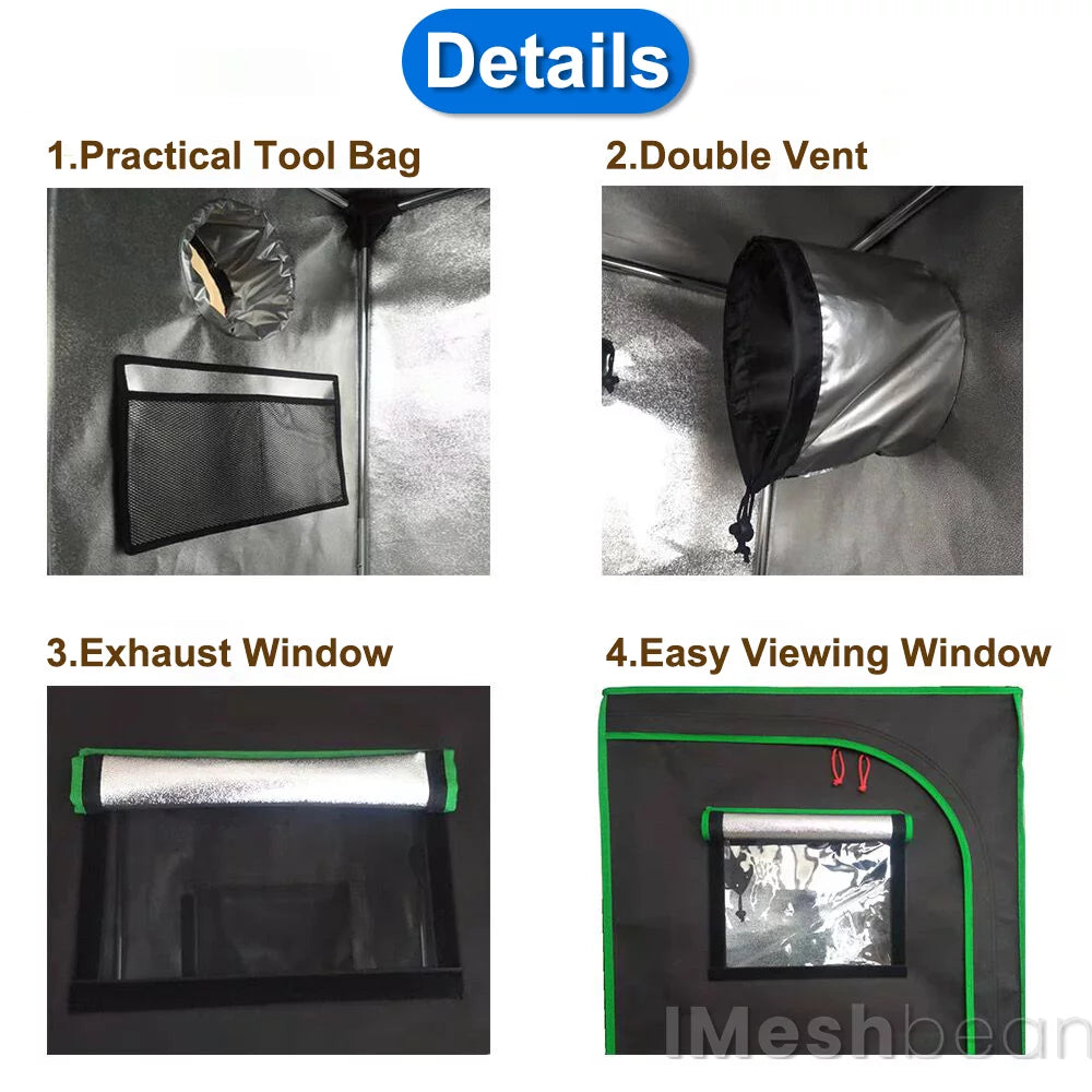 48"x48"x80" Complete Grow Tent Kit with LED Grow Light D923861