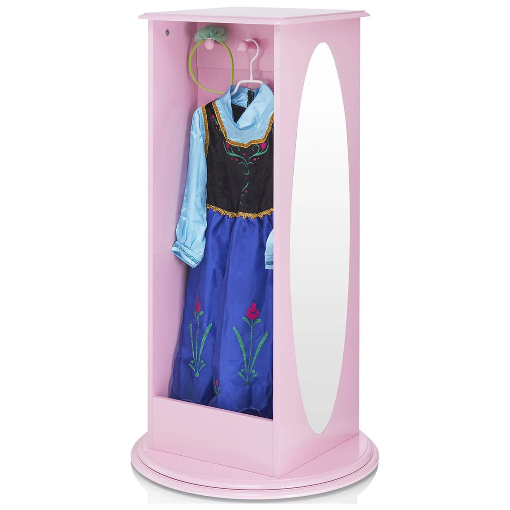 Pink Rotating Dress-Up Storage Armoire with 2 Mirrors B56705
