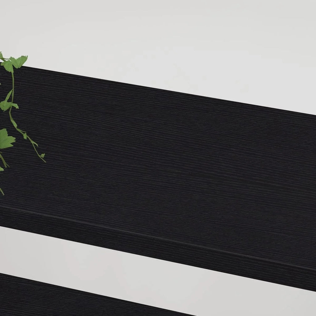 Black 3 Tier Metal Wooden Bookshelf F30845