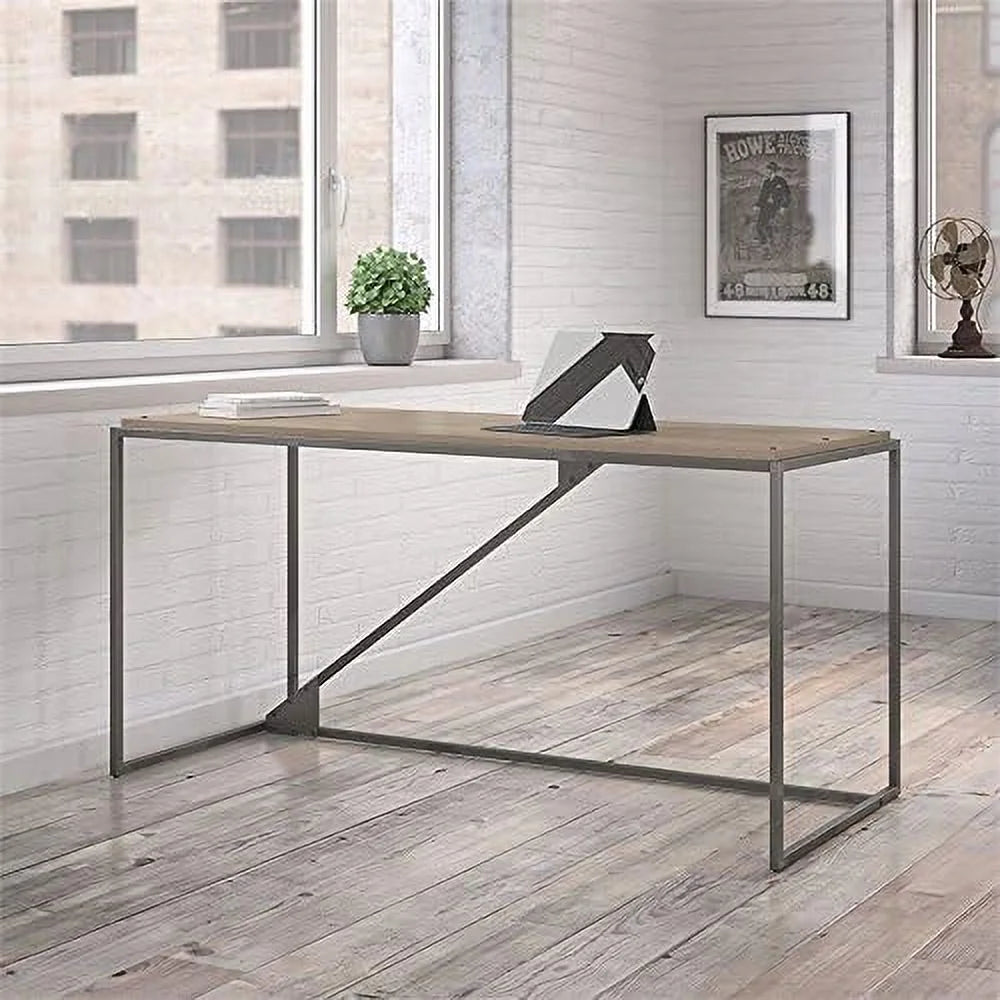 62" Industrial Wood Writing Desk E22681