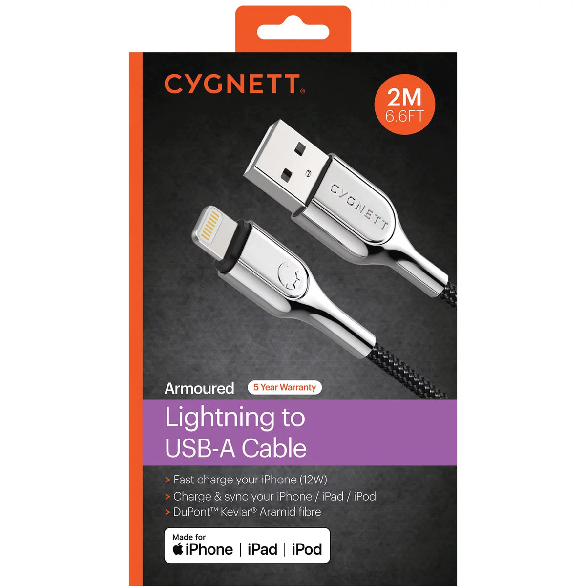 Armored Lightning to USB Charge and Sync Cable (9 Feet) W584