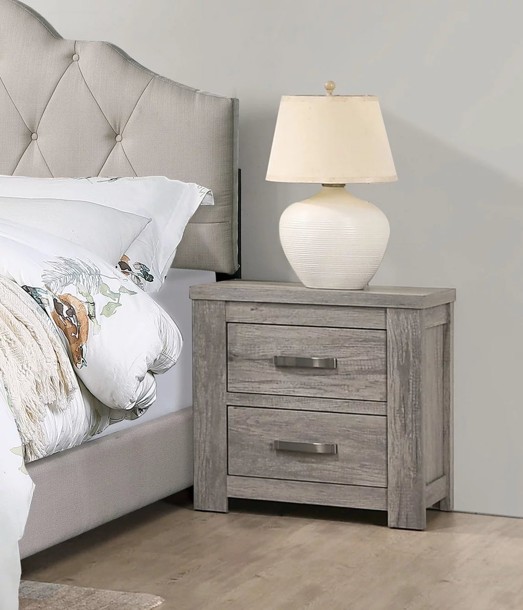 Beige Polyfiber 4pc Bedroom Set L660