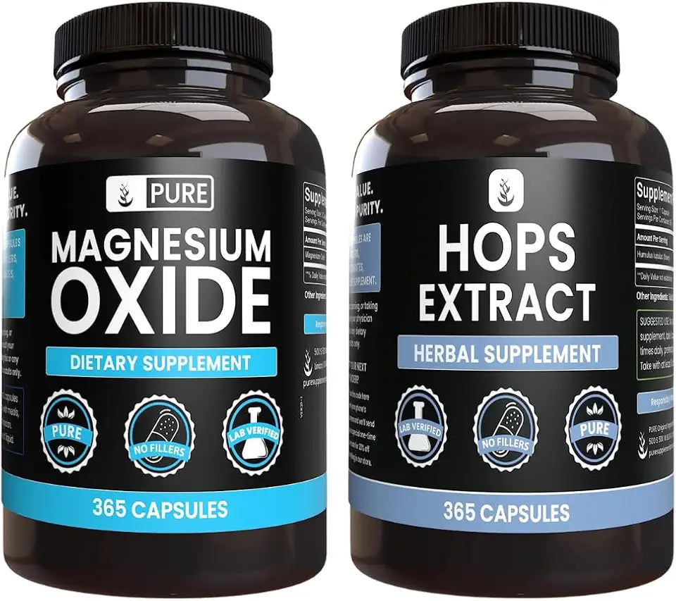 Magnesium Oxide and Hops Extract 365 Capsules C19713