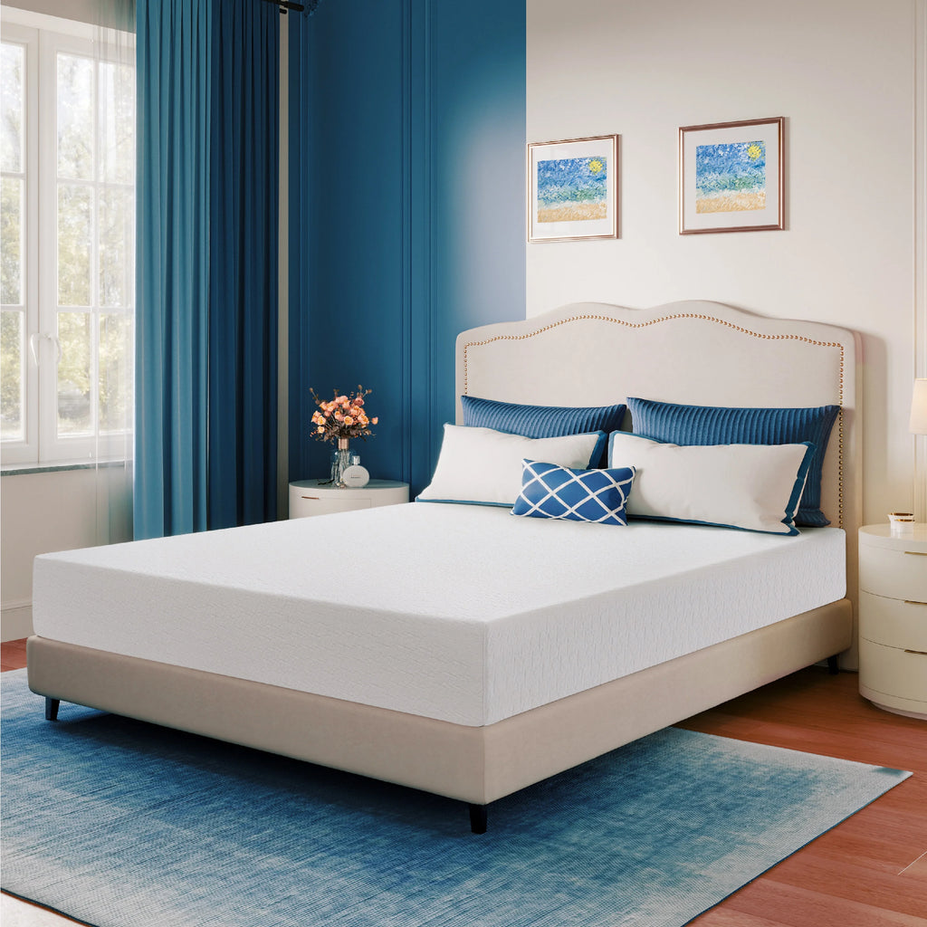 Blue 8 inch Twin Gel Memory Foam Mattress M351364