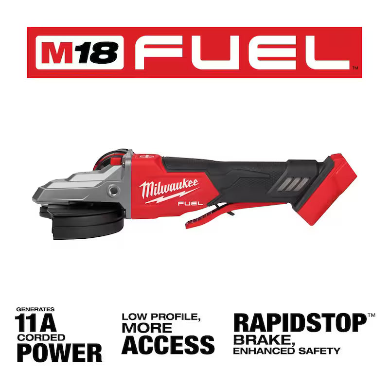 18-Volt Lithium-Ion Brushless Cordless 5 in. Flathead Braking Grinder U266091