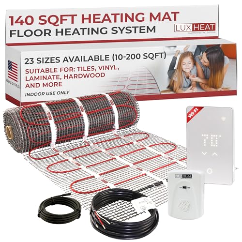 70sqft 120v Floor Heating Mat Kit with WiFi Thermostat R7937
