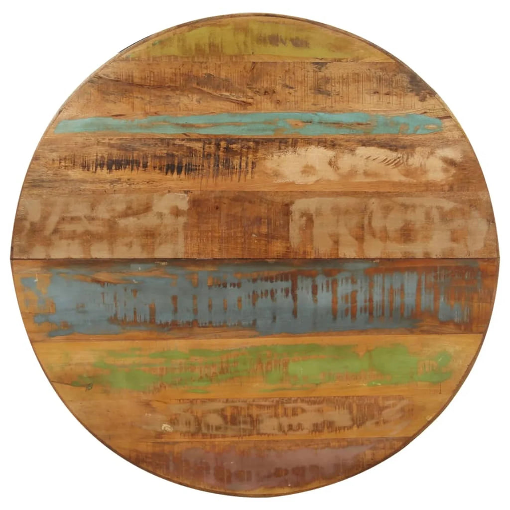 Round Solid Reclaimed Wood Dining Table Y12855