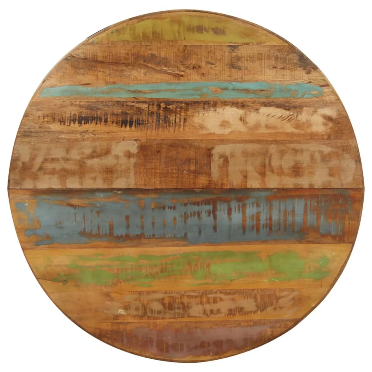 Round Solid Reclaimed Wood Dining Table Y12855