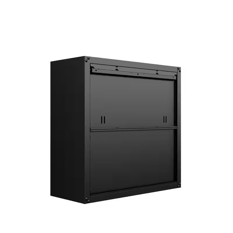 2-Shelf Wall Mount Metal Garage Cabinet in Charcoal Grey R628