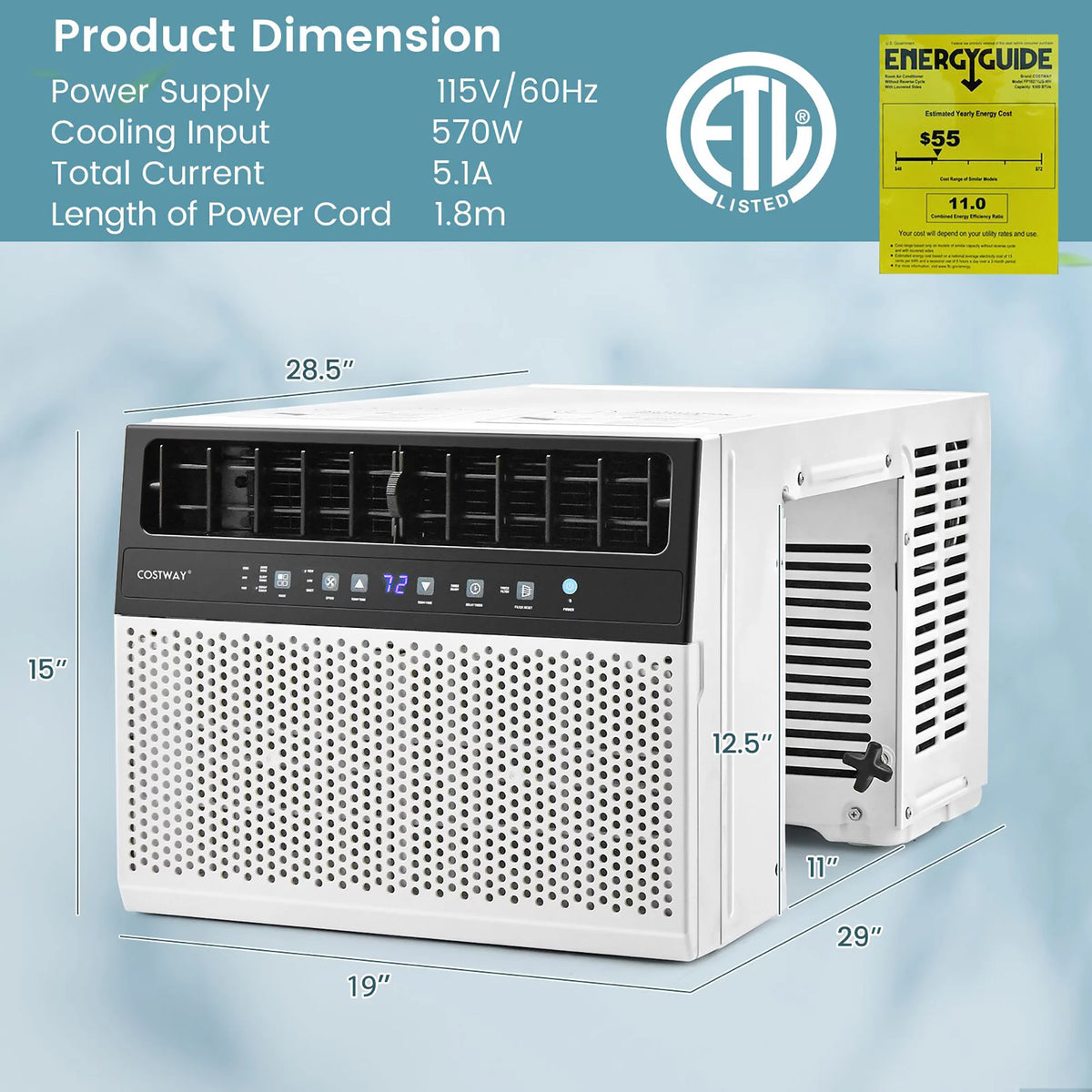 6000 BTU Window Air Conditioner with Remote V2093