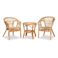 Natural Brown Rattan 3-Piece Living Room Set O364