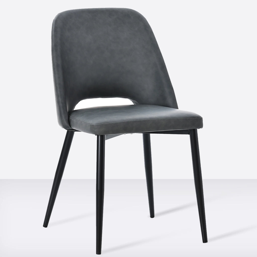 Black PU Leather Dining Chairs Set of 4 P6330