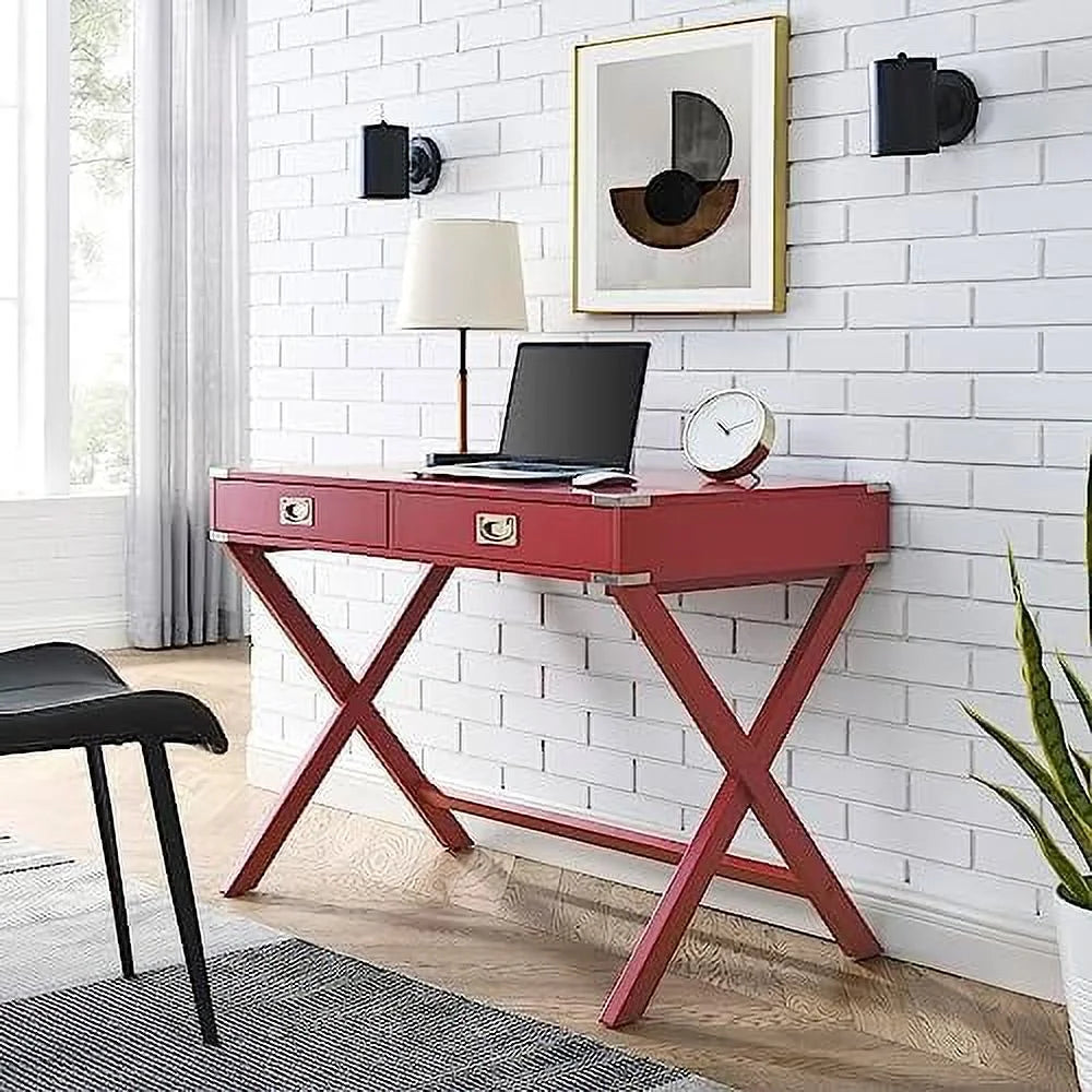 White Computer Desk with Drawers V157938