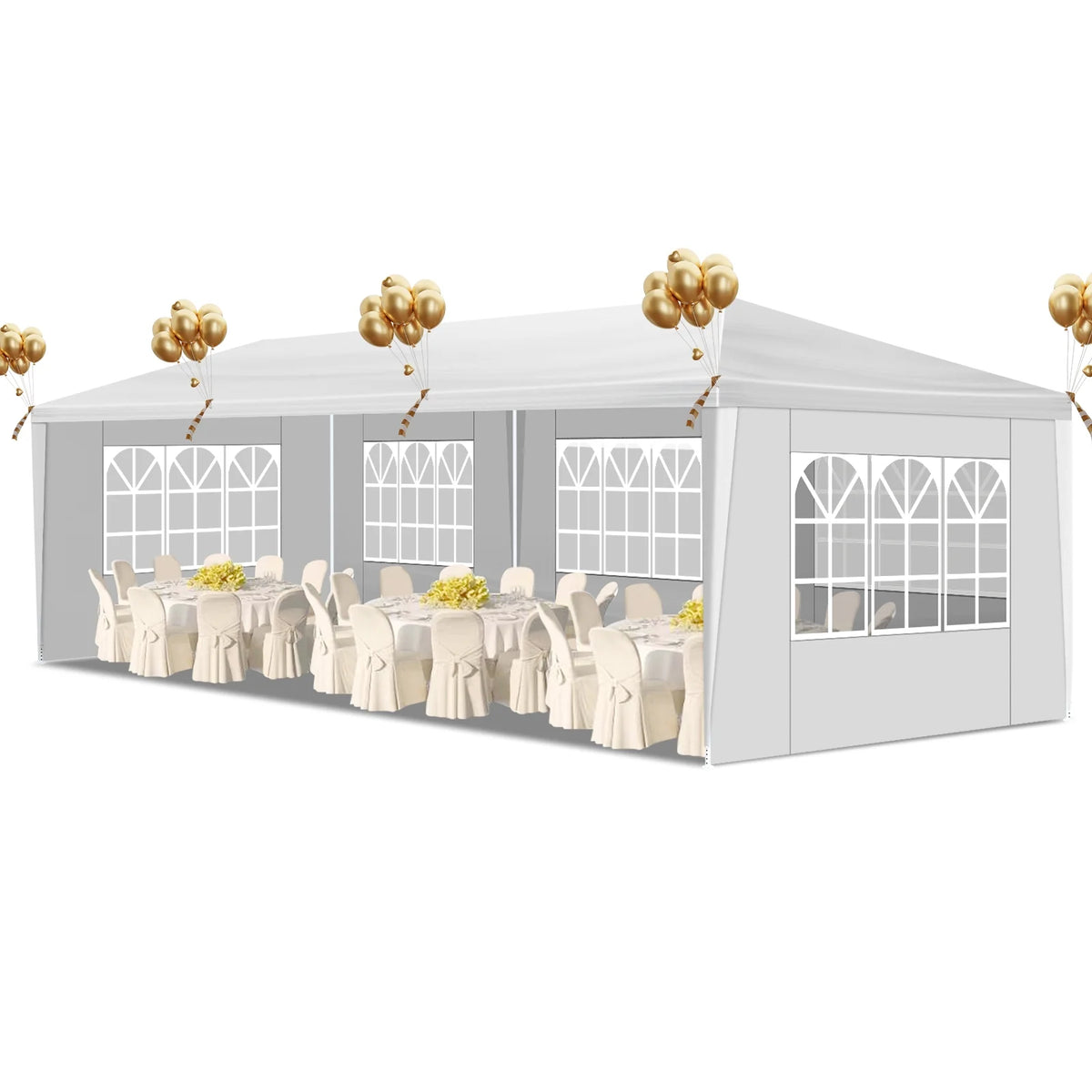 10'x30' Canopy Tent with Removable 5 Sidewall White I571