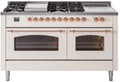 Antique White Dual Fuel Natural Gas Range D17888