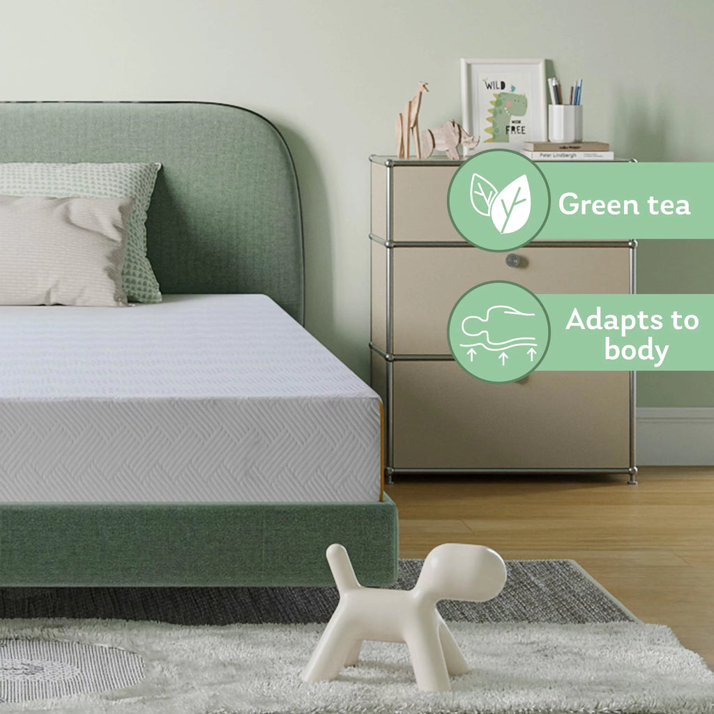 Black 8 inch Twin Size Gel Memory Foam Mattress X2736