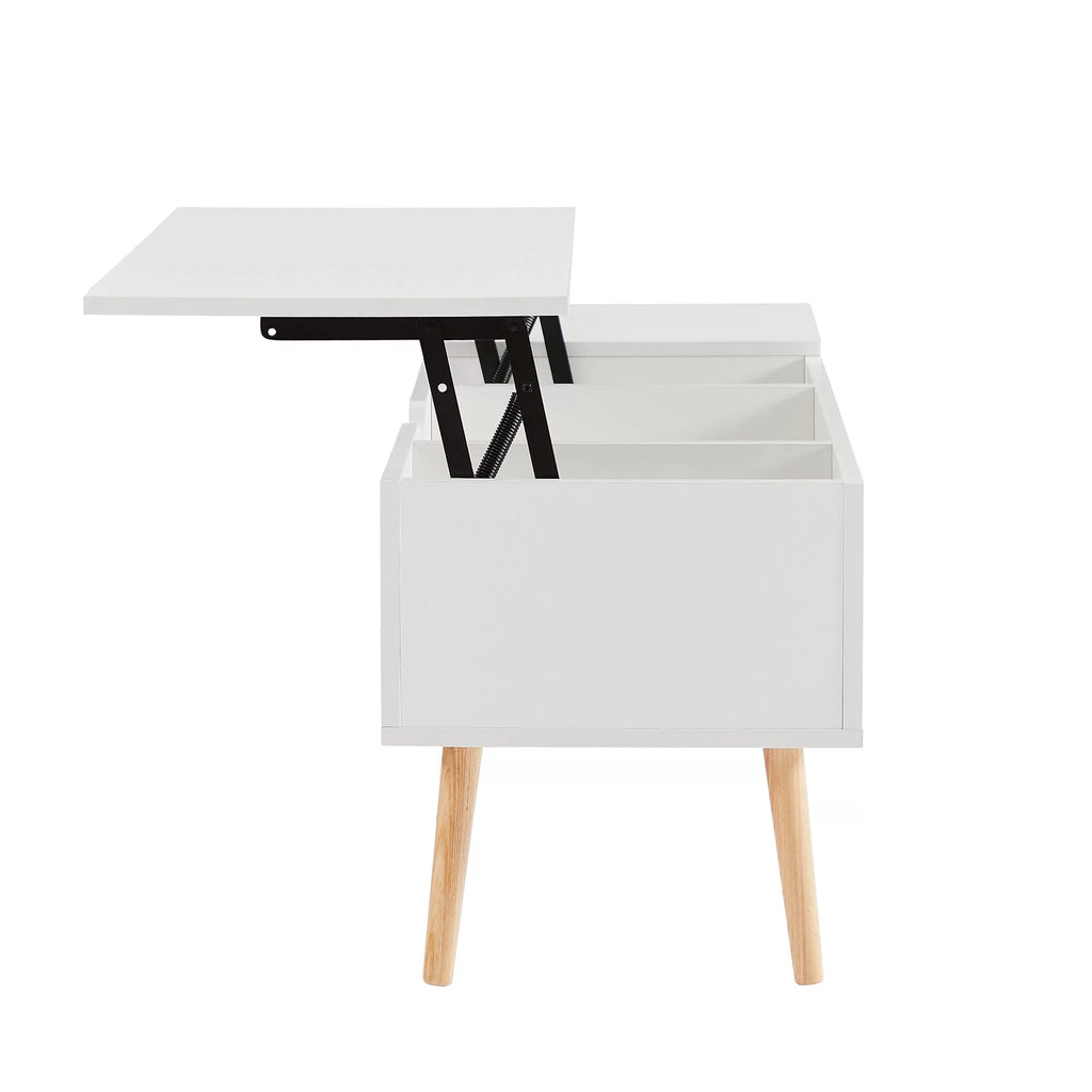 Modern Coffee Table with Lifting Tabletop and Hidden Storage Compartments R411