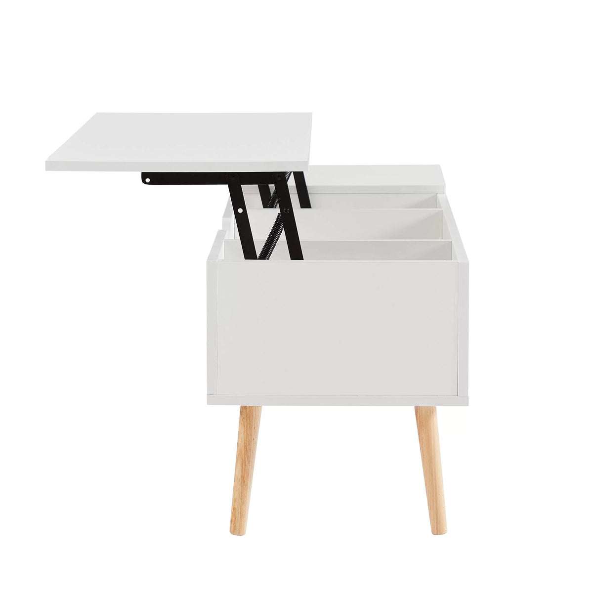 Modern Coffee Table with Lifting Tabletop and Hidden Storage Compartments R411