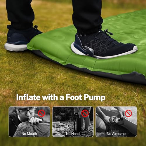 6" Extra-Thick Camping Sleeping Pad with Pillows D43805