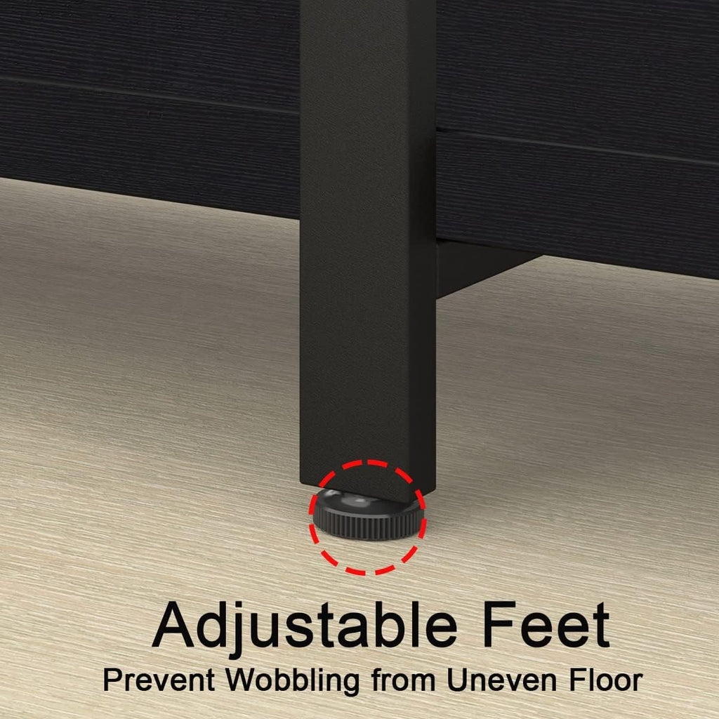 Black 3 Tier Metal Wooden Bookshelf F30845