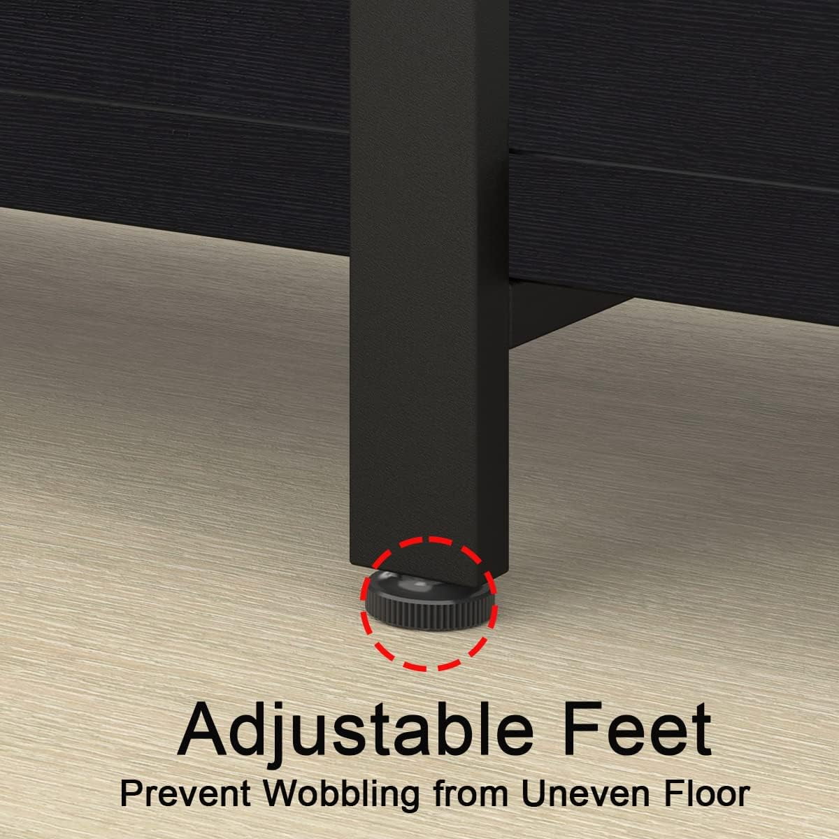 Black 3 Tier Metal Wooden Bookshelf F30845