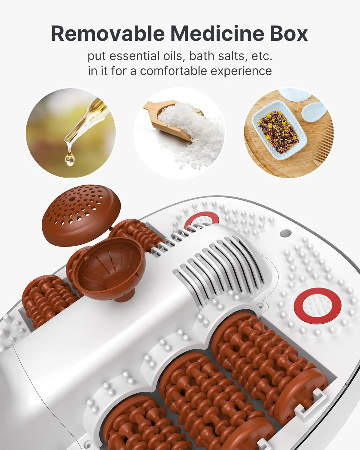 Foot Spa Bath Massager with Heat Bubbles Massage & Jets F675