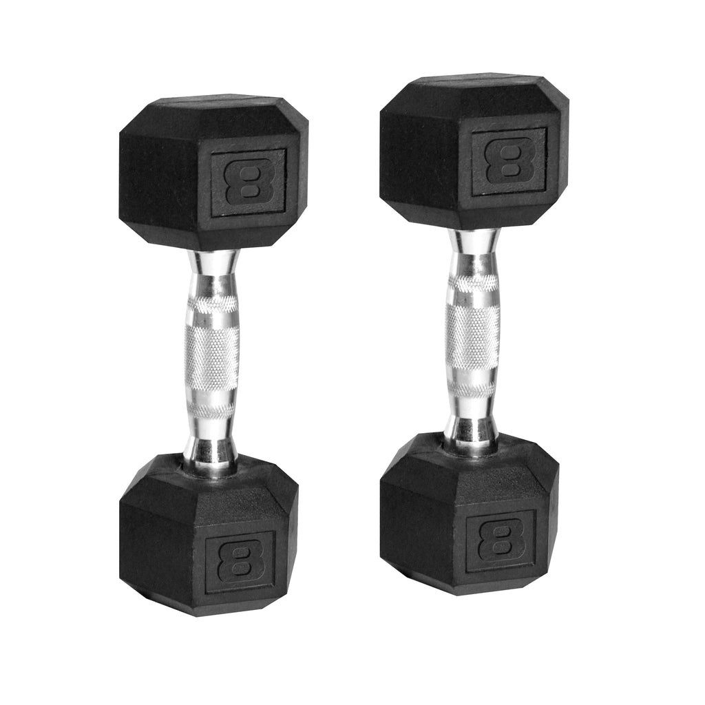 10lb Coated Rubber Hex Dumbbell Pair Z2525