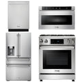 30 Gas Range, Microwave, Refrigerator with Water and Ice Dispenser, Dishwasher A741