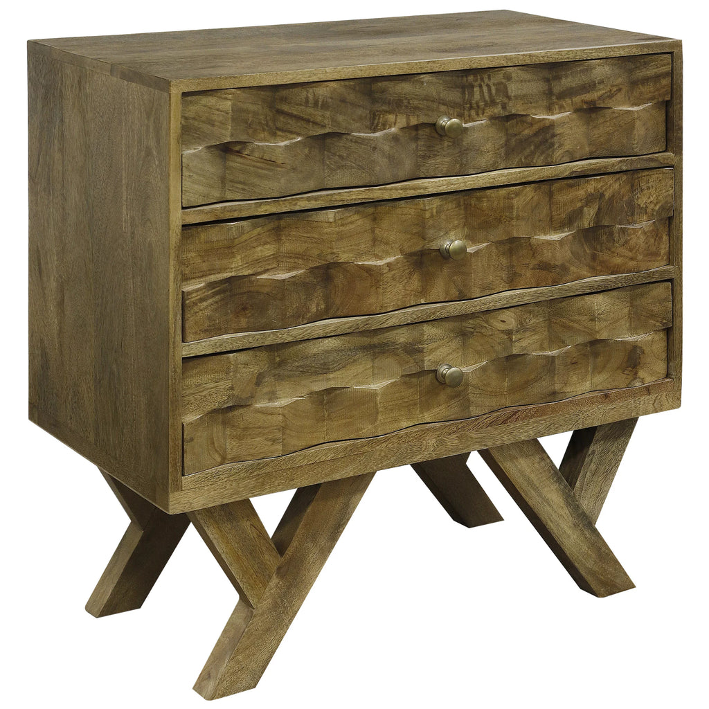 Three-Drawer Mango Wood Chest G977185