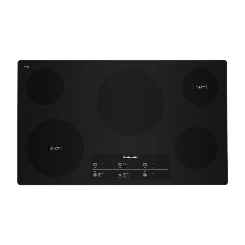 Black Stainless Steel Electric Cooktop with 5 Elements V54589