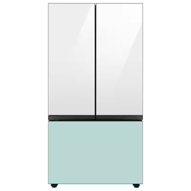 White Glass Top Panel for 3-Door French Door Refrigerator D341