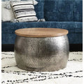 Drum Coffee Table with Storage Q438