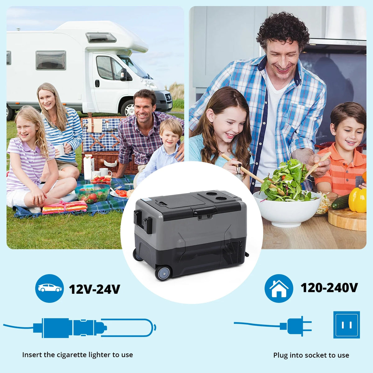 37QT Portable Dual Zone Car Refrigerator P28488