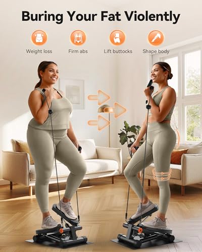 Mini Stepper with Resistance Bands and LCD Monitor M97397