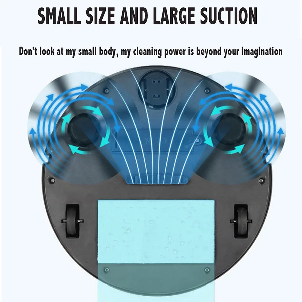 3 in 1 Black Robot Vacuum Cleaner C90457