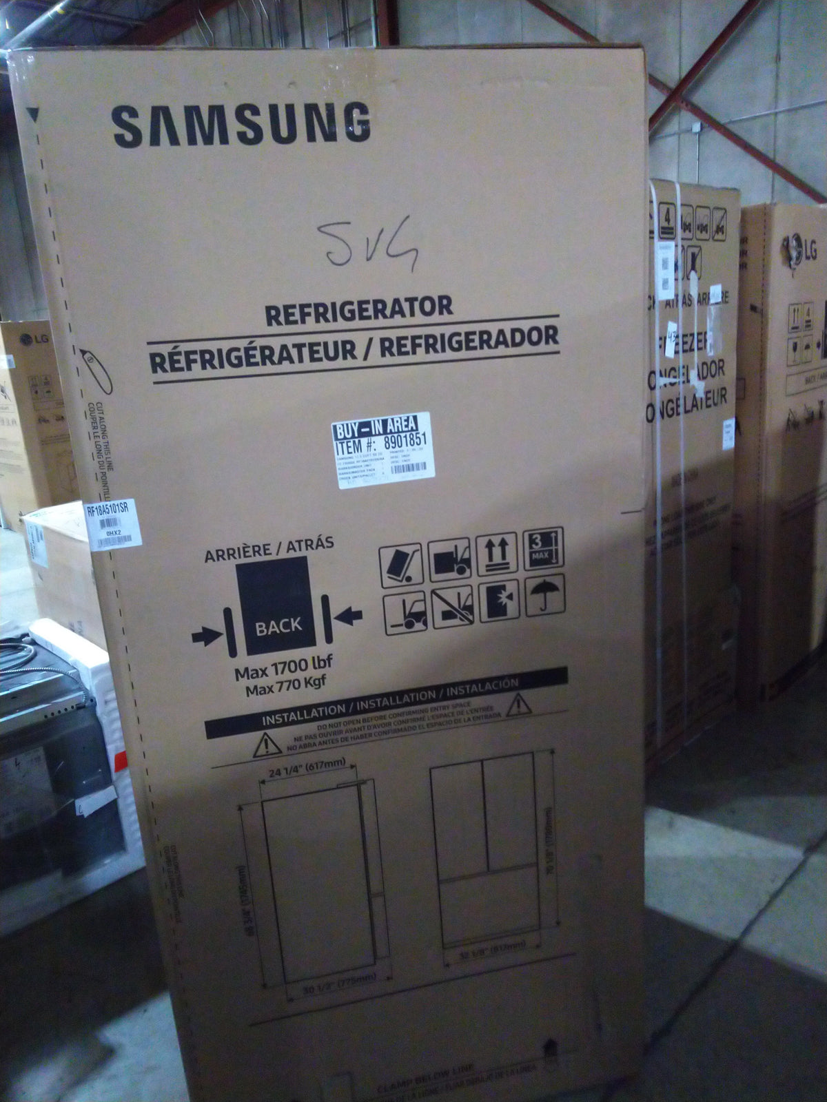 33 in. 17.5 cu. ft. Stainless Steel French Door Refrigerator W132206