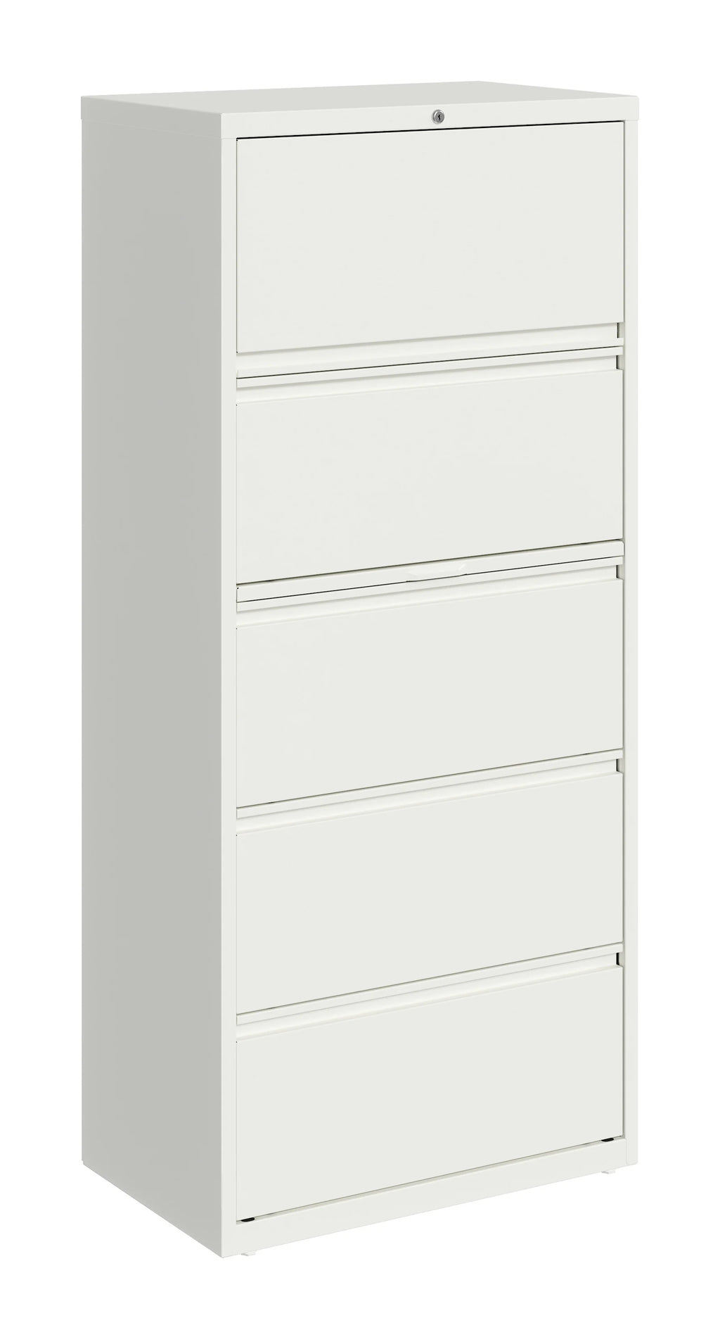 30 Inch Wide 5 Drawer Metal Lateral File Cabinet White V885146