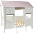 Full Bed in White & Pink O81489